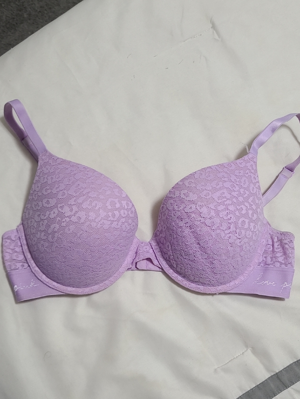 PINK Victoria's Secret Lavender Lace Push-Up Bra